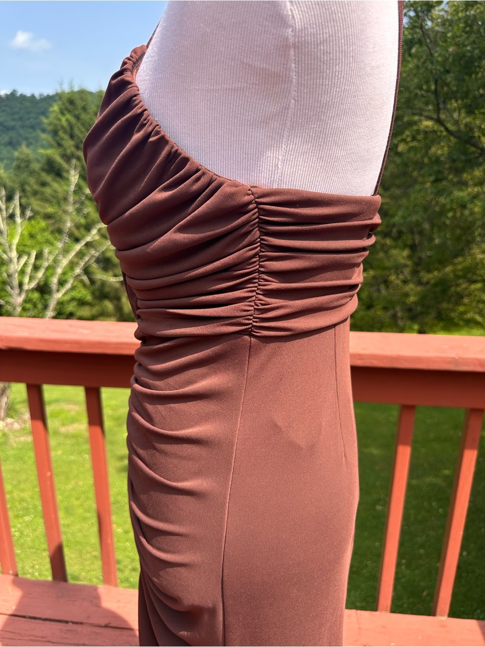 NWT! Zac Posen Jersey Draped Dress Espresso - Picture 5 of 10